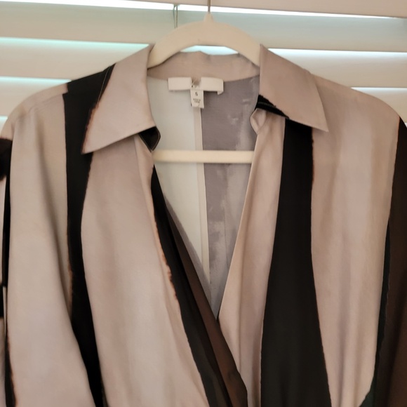 Banana Republic TENCEL™ Long Sleeve Midi Dress Size Small Neutral Print NWOT NEW - Picture 3 of 6